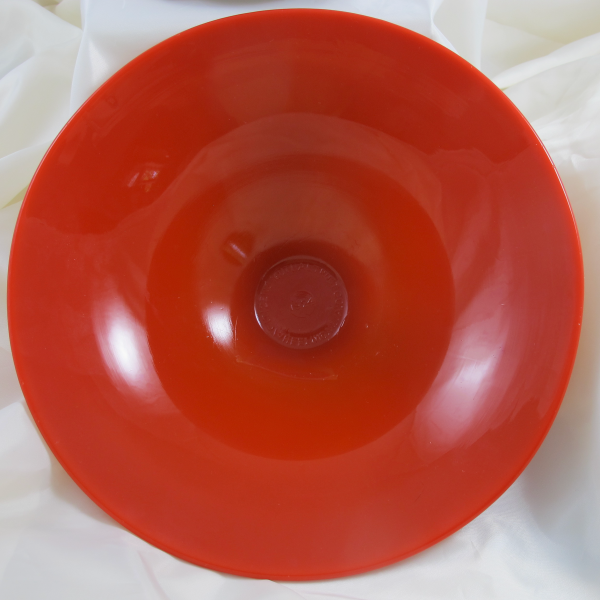 Antique Northwood 1924 Citizens Mutual Trust Wheeling WVA Chinese Coral Slag Glass Bowl w Stand