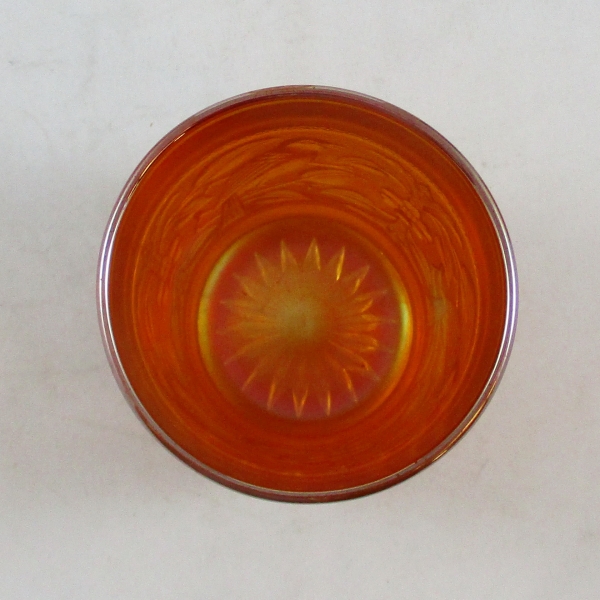 Antique Imperial Marigold Robin Carnival Glass Tumbler