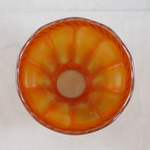 Antique Imperial Marigold Light Optic Flute #535 Carnival Glass Wheel Cut Shade