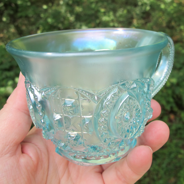 Antique Northwood Memphis Ice Blue Carnival Glass Punch Cup