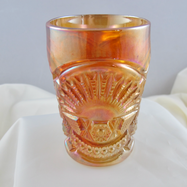 Antique US Glass? Rising Sun Marigold Carnival Glass Tumbler