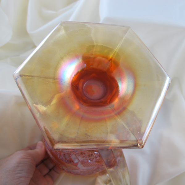 Antique US Glass? Rising Sun Marigold Carnival Glass Water Set
