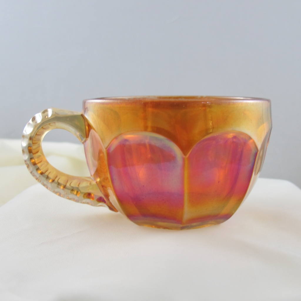 Antique Imperial Flute 393 Marigold Carnival Glass Punch Cup Pinks Carnival Glass