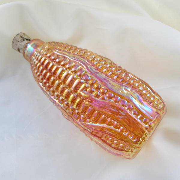 Antique Imperial Marigold Carnival Glass Corn Bottle