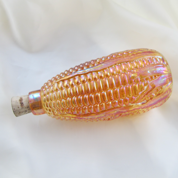 Antique Imperial Marigold Carnival Glass Corn Bottle