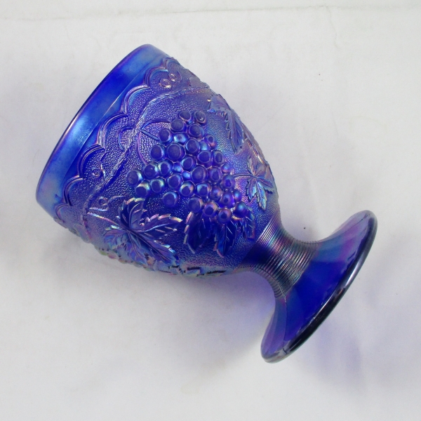 Imperial Blue Imperial Grape Carnival Glass Covered Jar