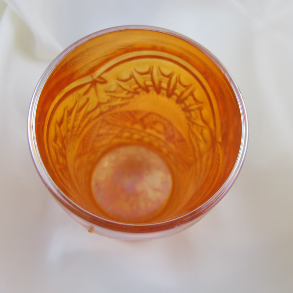 Antique US Glass? Rising Sun Marigold Carnival Glass Juice Cup