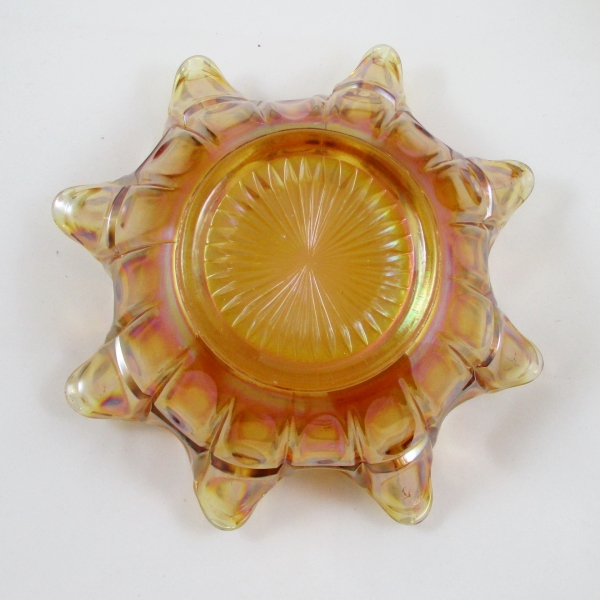 Antique Imperial Marigold Oval and Round Carnival Glass Bowl