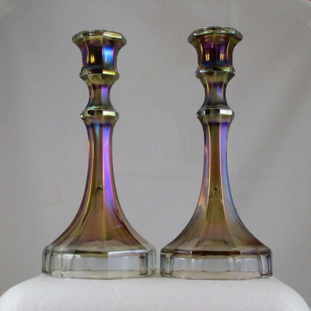 Antique Imperial Smoke Colonial #419 Delta Base Carnival Glass ...