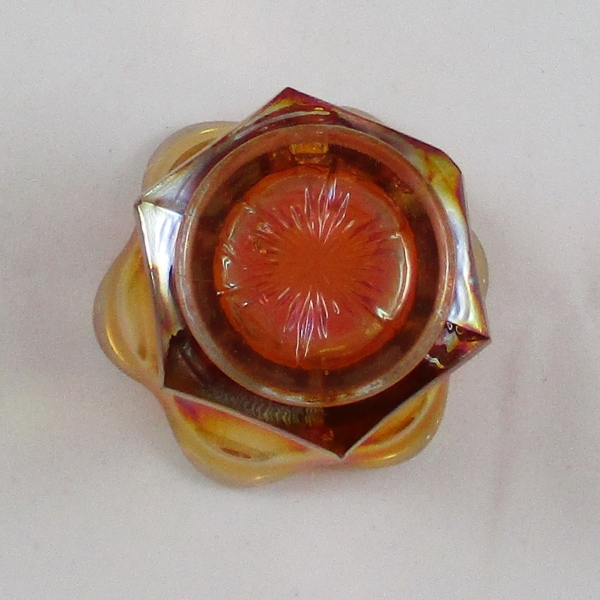 Antique Imperial Flute Marigold Carnival Glass Toothpick Holder