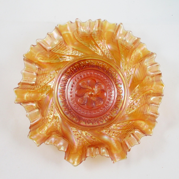 Antique Dugan Roundup Marigold Carnival Glass 3 in 1 Bowl