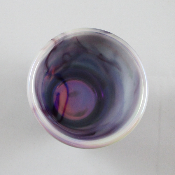 Westmoreland for Levay Purple Slag #500 Checkerboard Carnival Glass Tumbler