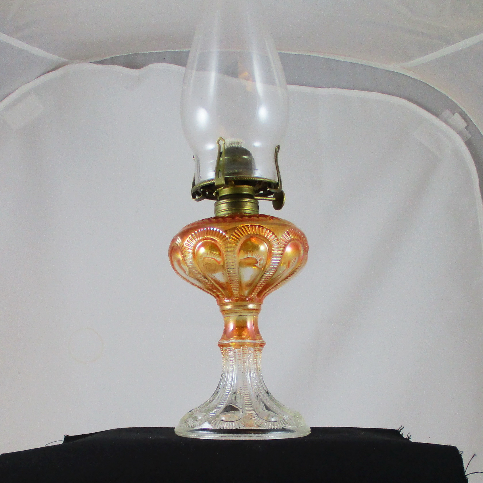 Vegetatie Tientallen Stof Antique Imperial Marigold Zipper Loop #201 1/2 Carnival Glass Stand Lamp –  Carnival Glass