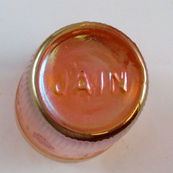 Antique Jain Grapevine & Spikes Variant Marigold Carnival Glass Tumbler