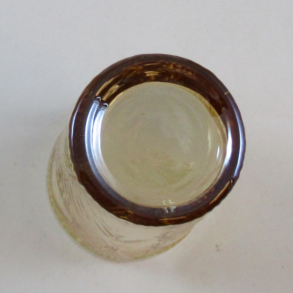 Antique Jain? Mirror & Crossbars Marigold Carnival Glass Tumbler