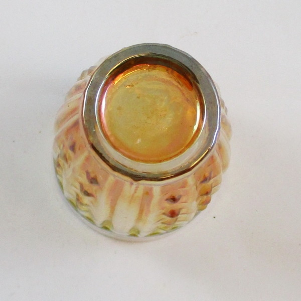 Antique Jain? Paneled Diamonds Marigold Carnival Glass Tumbler