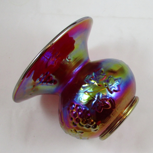 Gibson Red Grape Carnival Glass Spittoon Vase Carnival Glass