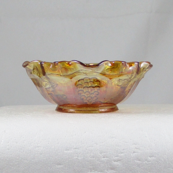 Antique Unknown Vintage Grape Marigold Carnival Glass 3N1 Sauce Bowl