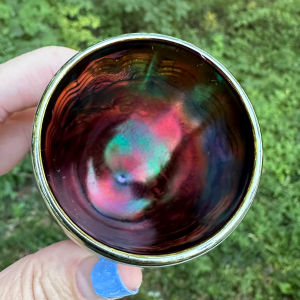 Antique Imperial Grape Lavender Light Amethyst Carnival Glass Wine Cordial