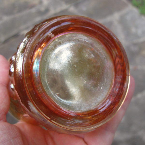 Antique Dugan Marigold Wreathed Cherry Carnival Glass Tumbler