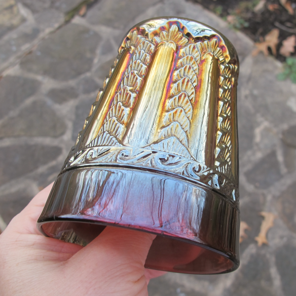 Antique Millersburg Gay Nineties Amethyst Carnival Glass Tumbler – RADIUM