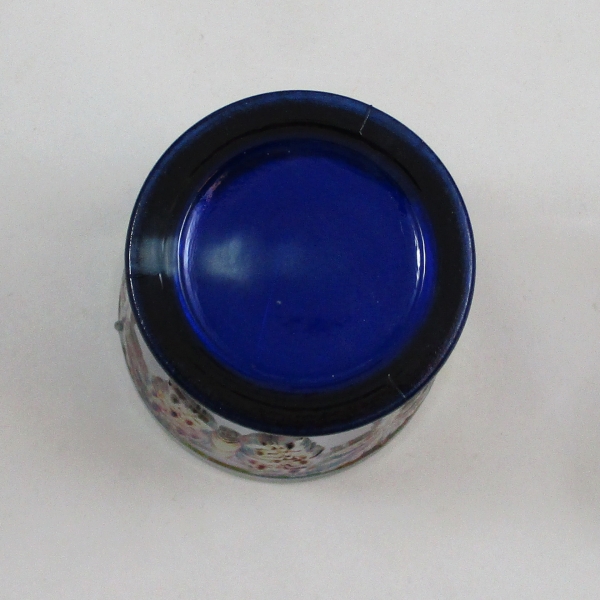 Antique Fenton Butterfly & Fern Blue Carnival Glass Tumbler – VARIANT