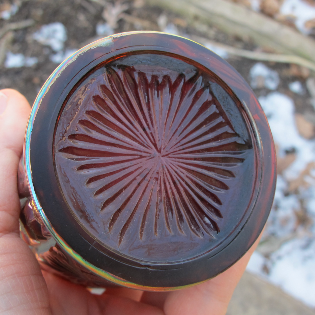 Antique Millersburg Amethyst Marilyn Carnival Glass Tumbler Carnival