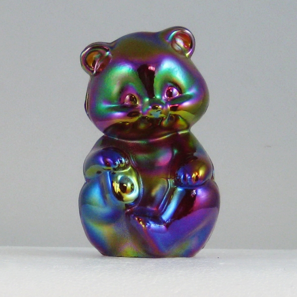 Fenton Red Carnival Glass BEAR #5151 Figurine / Paperweight Animal