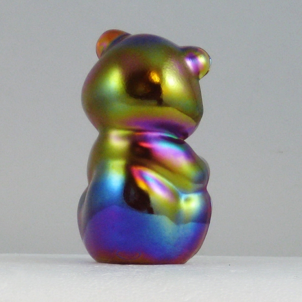 Fenton Red Carnival Glass BEAR #5151 Figurine / Paperweight Animal