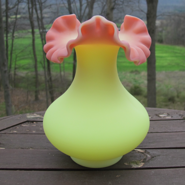 Fenton Burmese Art Glass Vase (Blank)