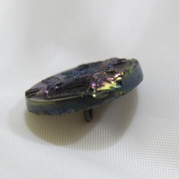 Antique Black Amethyst Carnival Glass Button Luster Iridescent – Windmill