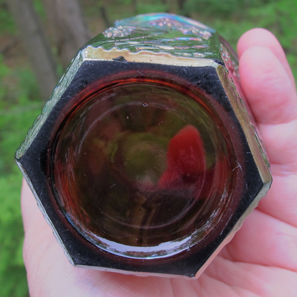 Antique Fenton Amethyst Paneled Dandelion Carnival Glass Tumbler - VARIANT