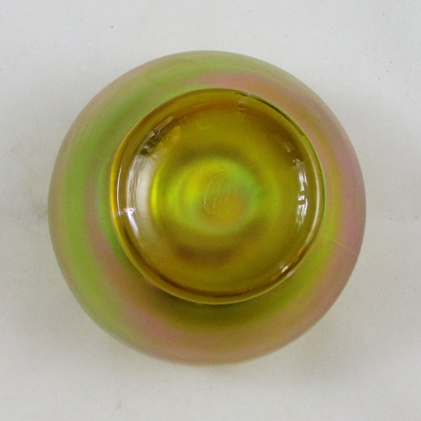 Fenton Autumn Gold Carnival Glass Rosebowl #8454 AQ