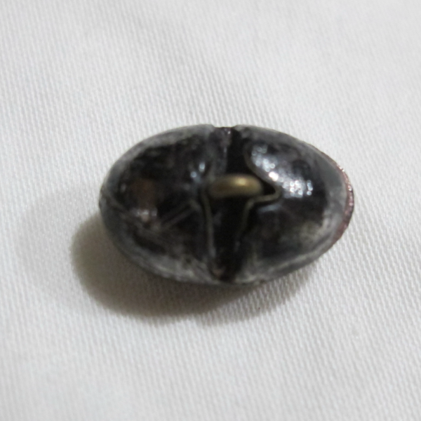 Antique Black Amethyst Carnival Glass Button Iridescent Luster – Bees Oval