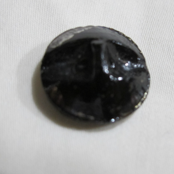 Antique Black Amethyst Carnival Glass Button Luster Iridescent – Strawberry Cluster #756