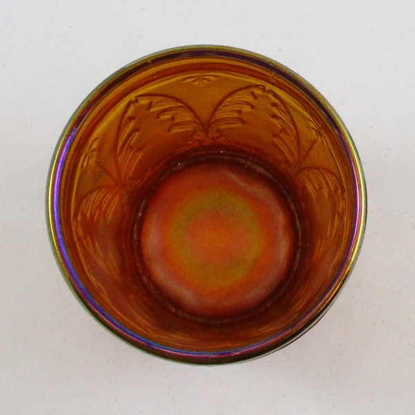 Antique Dugan Marigold Quill Carnival Glass Tumbler