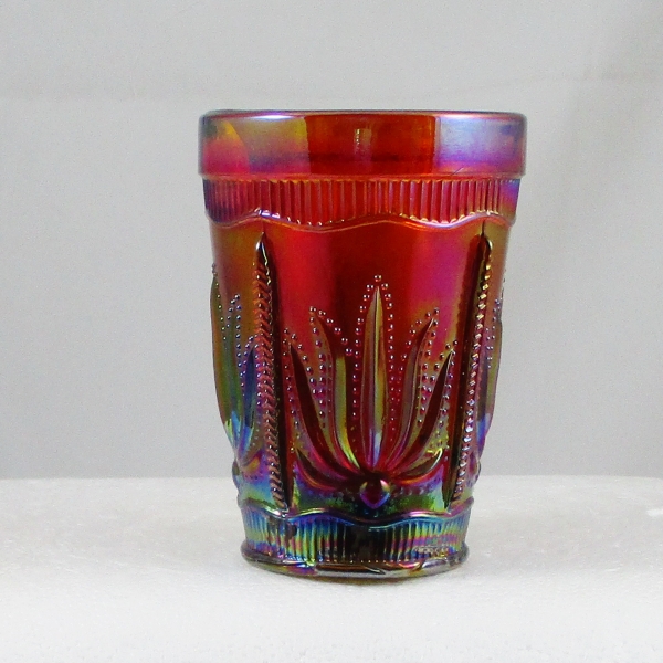 St. Clair Cactus Red Carnival Glass Tumbler