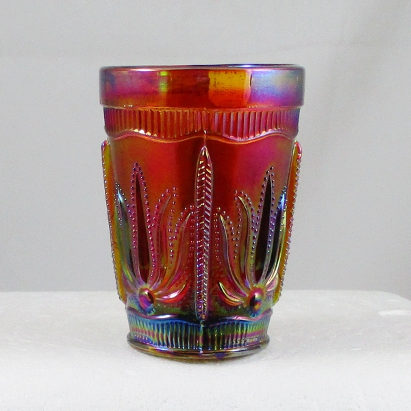 St. Clair Cactus Red Carnival Glass Tumbler