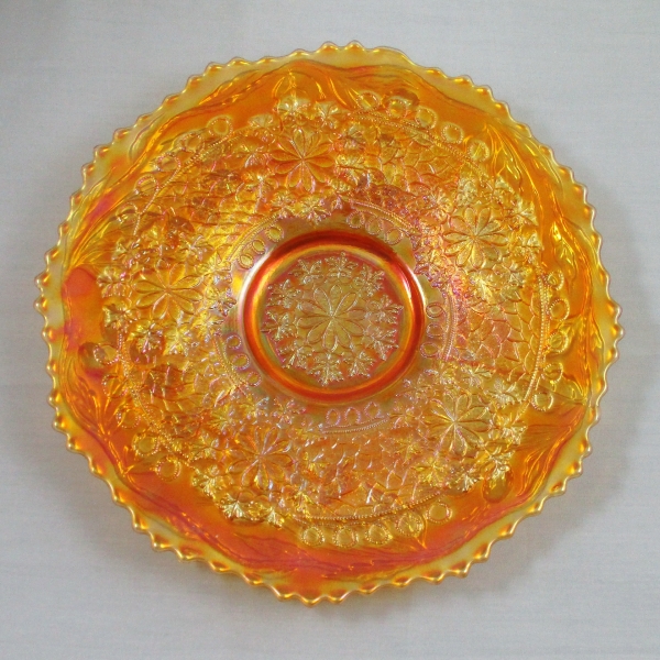 Antique Fenton Marigold Leaf Chain Carnival Glass Plate
