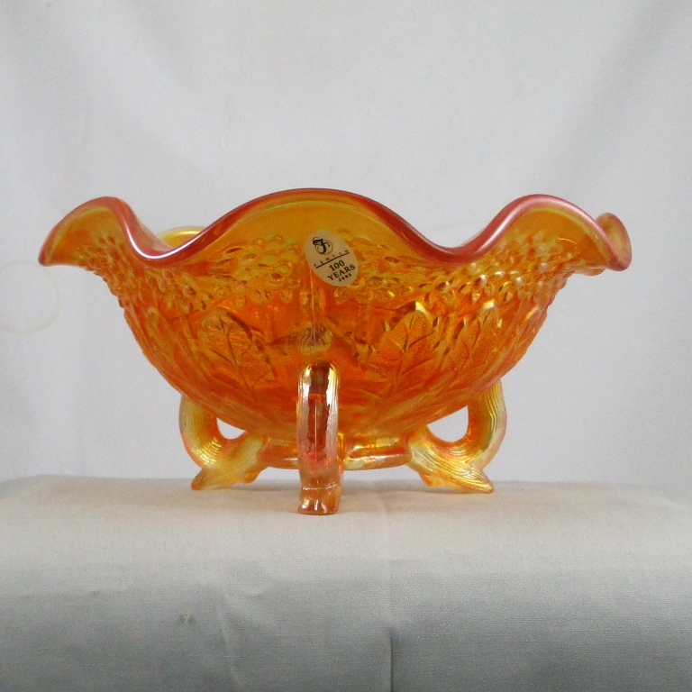 Fenton Lions Marigold Carnival Glass Footed Bowl Carnival Glass