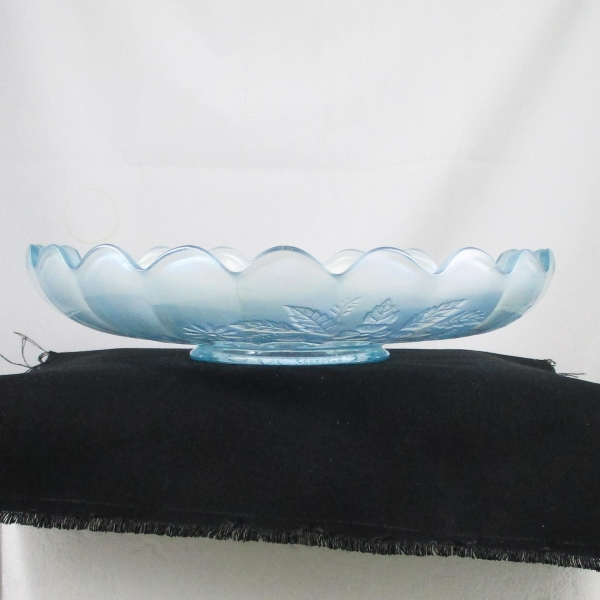 Antique Northwood Ice Blue Peacock & Urn Carnival Glass Master Ice Cream Bowl