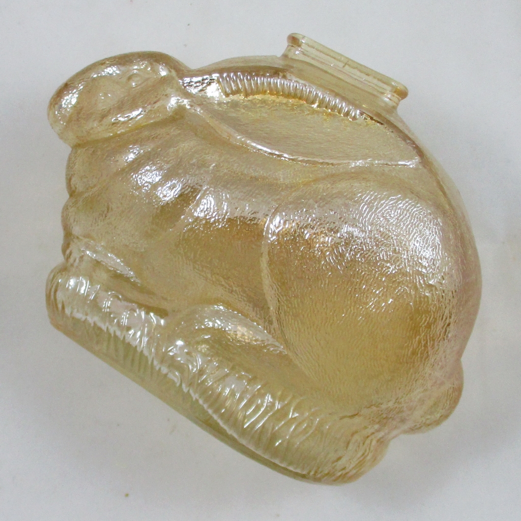 Anchor Hocking Marigold Rabbit Carnival Glass Large Rabbit Bank ...