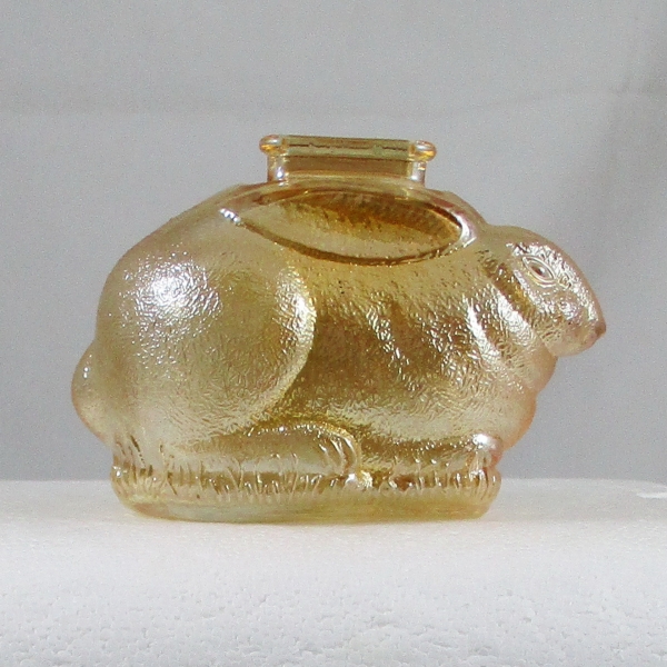 Anchor Hocking Marigold Rabbit Carnival Glass Small Rabbit Bank