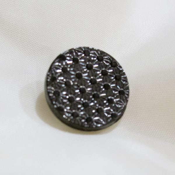 Antique Black Amethyst Carnival Glass Button Luster – Tiny Sunflowers