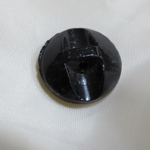 Antique Black Amethyst Carnival Glass Button Iridescent Luster – Peacock Feather