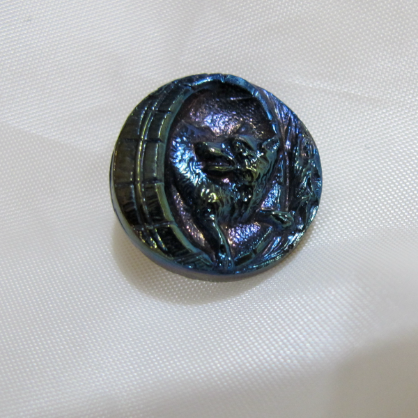 Antique Black Amethyst Carnival Glass Button Luster Iridescent – Mr. Fox