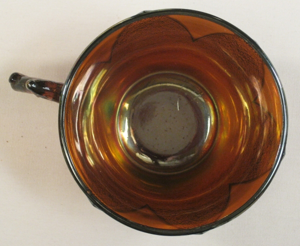 Antique Westmoreland Amethyst Orange Peel Carnival Glass Punch Cup