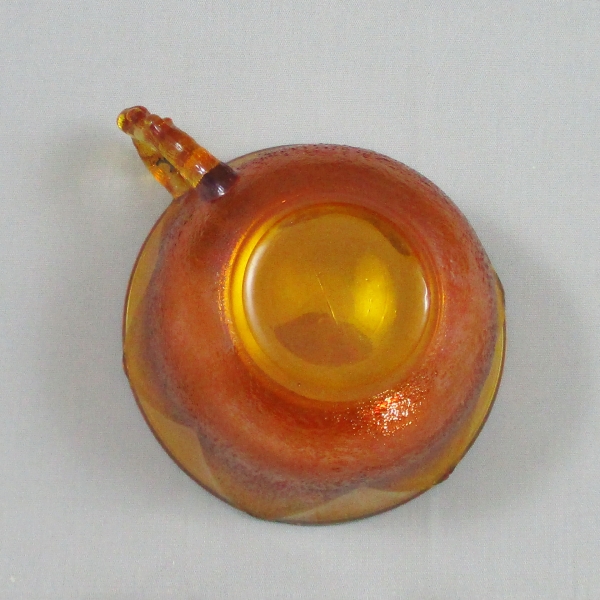 Antique Westmoreland Amber Orange Peel Carnival Glass Punch Cup