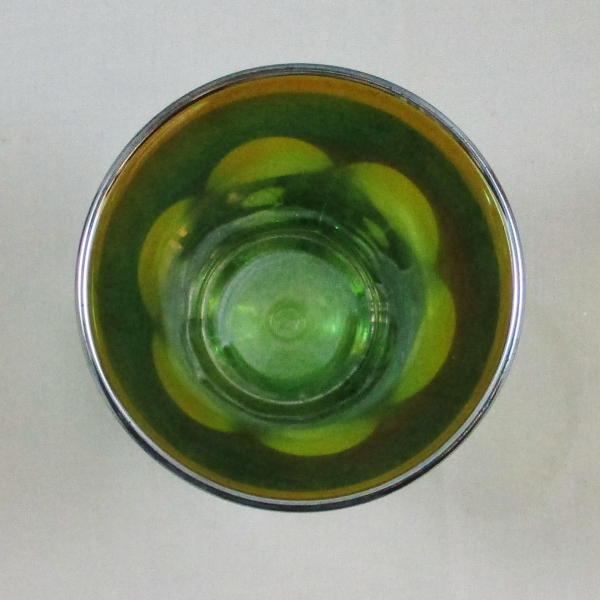 Northwood Green Flute Carnival Glass Tumbler...Scarce