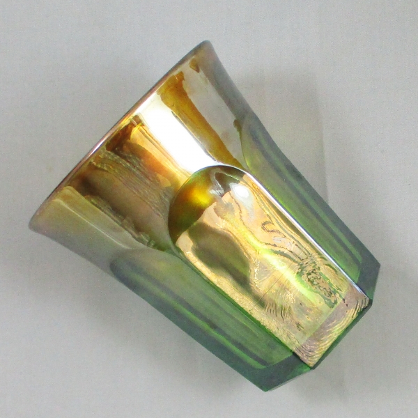 Northwood Green Flute Carnival Glass Tumbler...Scarce